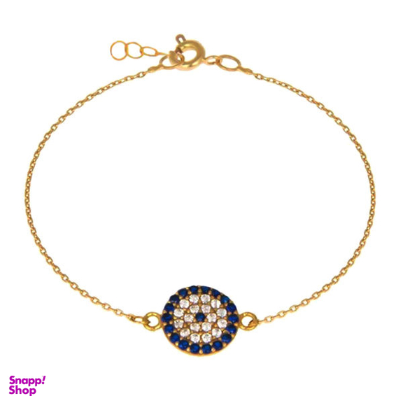 دستبند طلا 18 عیار زنانه کاپانی مدل چشم نظر کد KB011