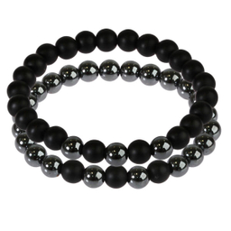 دستبند سنگ مردانه اقلیمه (Eghlimeh) مدل DB492 مجموعه 2 عددی