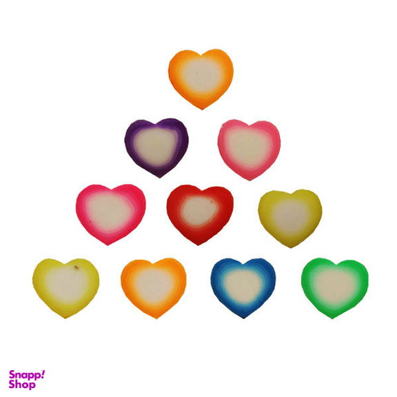 مهره دستبند مدل فیمو قلب کد AD 114 بسته 10 عددی