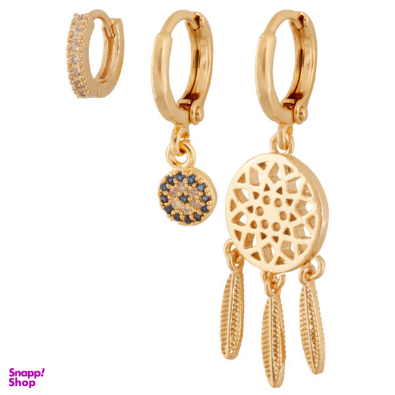 گوشواره زنانه وای اس ایکس مدل دریم کچر کد E3673 مجموعه 3 عددی