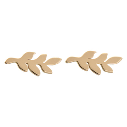 گوشواره طلا 18 عیار زنانه شمیم گلد گالری طرح برگ کد 684D3094