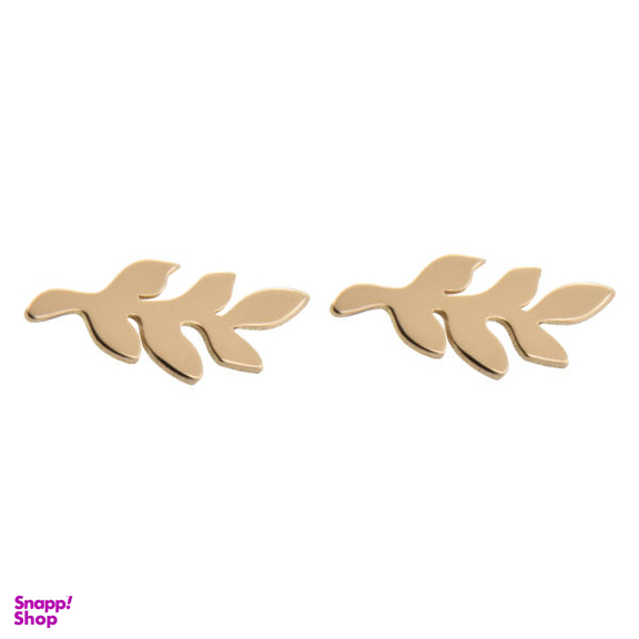 گوشواره طلا 18 عیار زنانه شمیم گلد گالری طرح برگ کد 684D3094