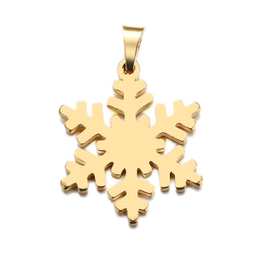 آویز گردنبند طلا 18 عیار شمیم گلد گالری طرح برف کد 0110047