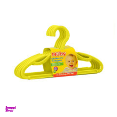 چوب لباسی نوزادی نوبی کد ID 128 رنگ زرد بسته 10 عددی