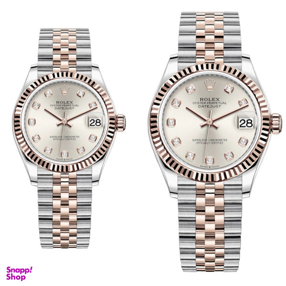 ست ساعت مچی عقربه ای زنانه و مردانه مدل دیت جاست کد HC3001