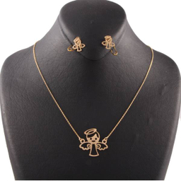 نیم ست طلا 18 عیار شمیم گلد گالری SH0001