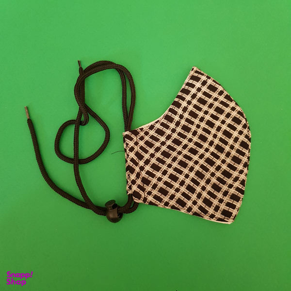 ماسک پارچه ای زنانه مدل چهارخونه