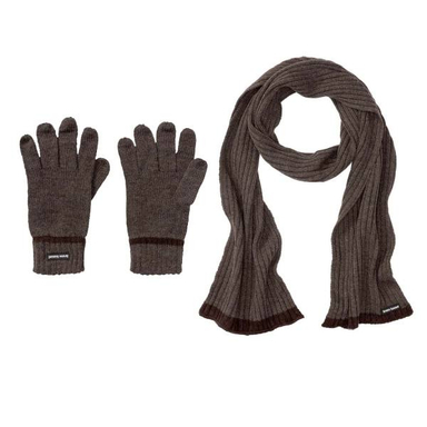 شال گردن مردانه برنو بنانی (Bruno Banani) مدل Knitted-LUX-2021 به همراه دستکش