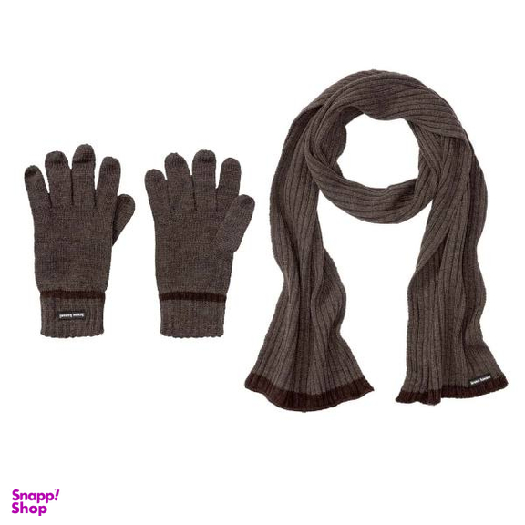 شال گردن مردانه برنو بنانی (Bruno Banani) مدل Knitted-LUX-2021 به همراه دستکش