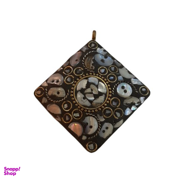 آویز گردنبند مدل نپالی مربع