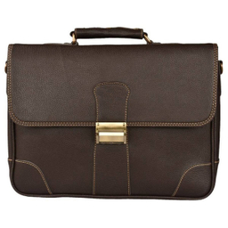 کیف اداری رویال چرم کد BF18 رنگ قهوه ای تیره
