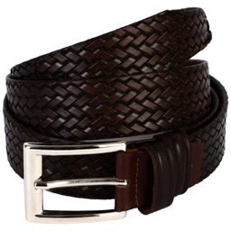 کمربند رویال چرم کد M58 رنگ قهوه ای تیره