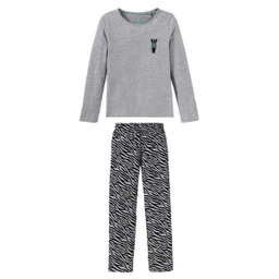 ست تی شرت و شلوار دخترانه پیپرتس مدل 258468 رنگ طوسی