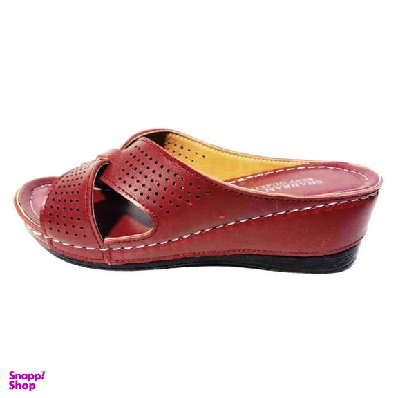 دمپایی زنانه شهرام طب مدل 1054 رنگ زرشکی