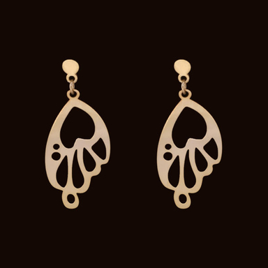 گوشواره طلا 18 عیار زنانه سانا گالری مدل پروانه کد D10007