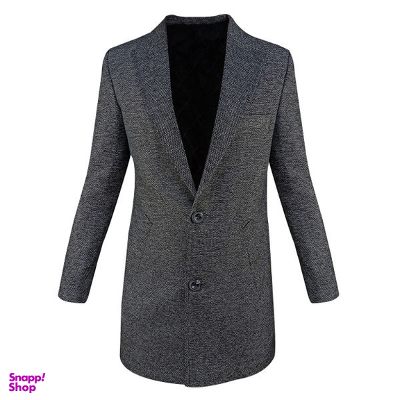 پالتو مردانه مدل سناتور خاویاری رنگ طوسی