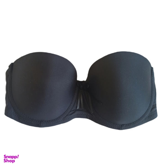 سوتین زنانه مدل دکلته پشت شیشه ای رنگ مشکی