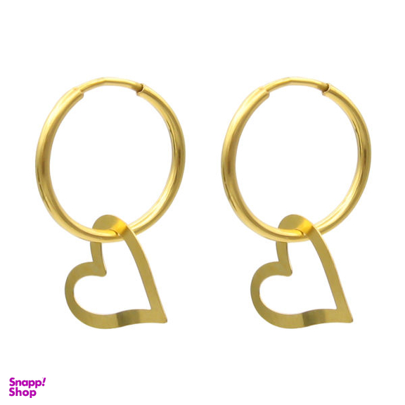 گوشواره طلا 18 عیار زنانه کاپانی مدل حلقه ای کد KE015