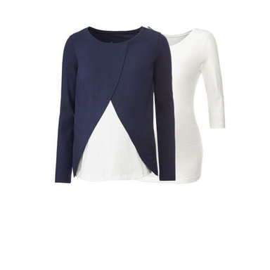 تی شرت بارداری اسمارا مدل 317711 مجموعه 2 عددی