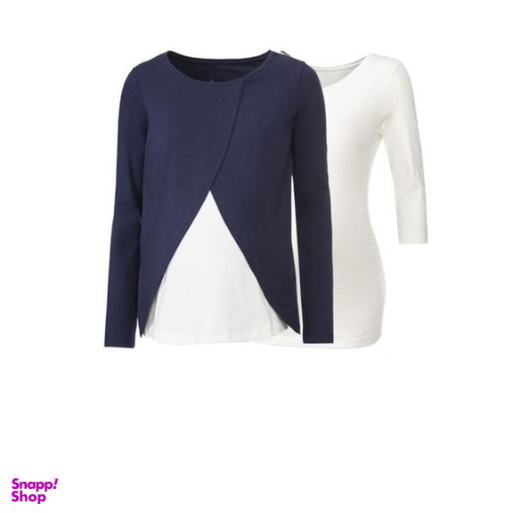 تی شرت بارداری اسمارا مدل 317711 مجموعه 2 عددی