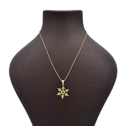 گردنبند طلا 18 عیار زنانه شمیم گلد گالری طرح برف کد 619D3069