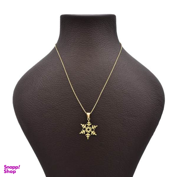 گردنبند طلا 18 عیار زنانه شمیم گلد گالری طرح برف کد 619D3069