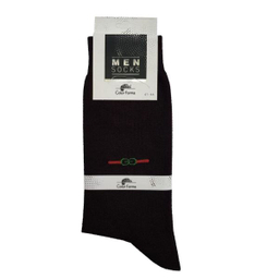 جوراب مردانه کالر فورمز مدل عینکی رنگ قهوه ای تیره