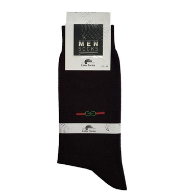 جوراب مردانه کالر فورمز مدل عینکی رنگ قهوه ای تیره