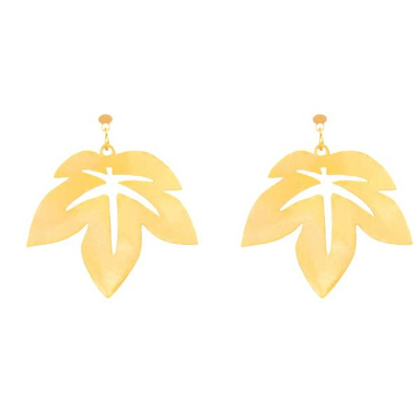 گوشواره طلا 18 عیار زنانه سانا گالری مدل برگ کد D10192
