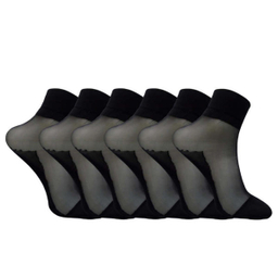 جوراب زنانه مدل پارازین بسته 6 عددی رنگ مشکی