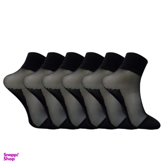 جوراب زنانه مدل پارازین بسته 6 عددی رنگ مشکی