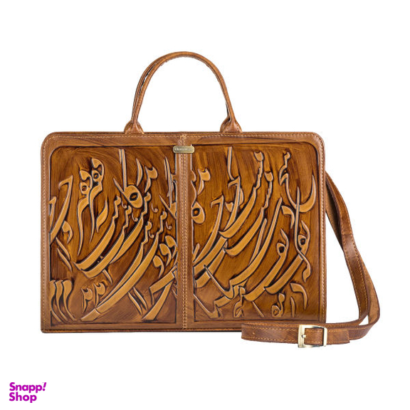 کیف دستی زنانه چرم نگار مدل سیاه مشق کد 205079