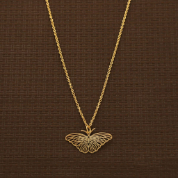 گردنبند طلا 18 عیار زنانه شمیم گلد گالری مدل پروانه کد ST113