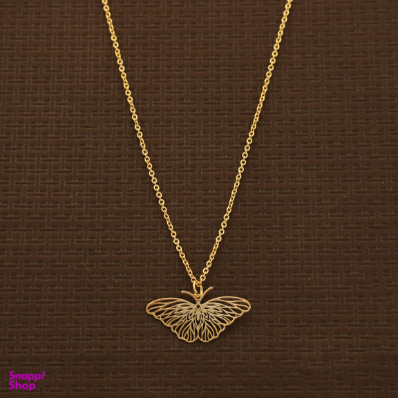 گردنبند طلا 18 عیار زنانه شمیم گلد گالری مدل پروانه کد ST113