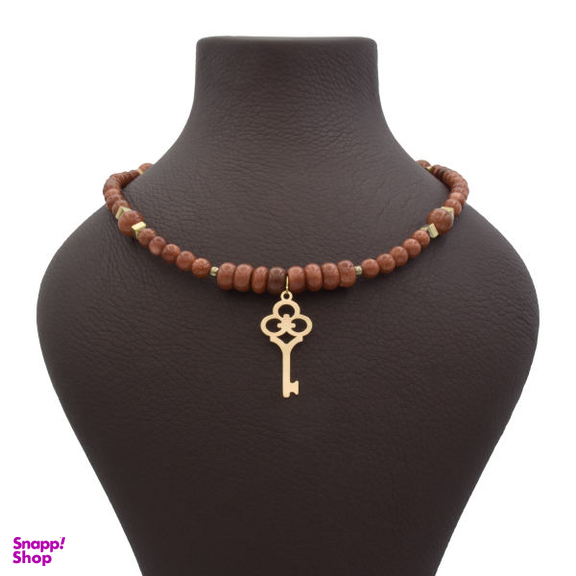 گردنبند طلا 18 عیار زنانه سانا گالری طرح کلید کد 1002D8948