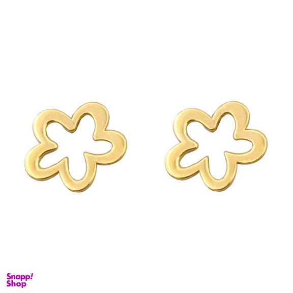 گوشواره طلا 18 عیار زنانه کاپانی مدل گل کد KE006