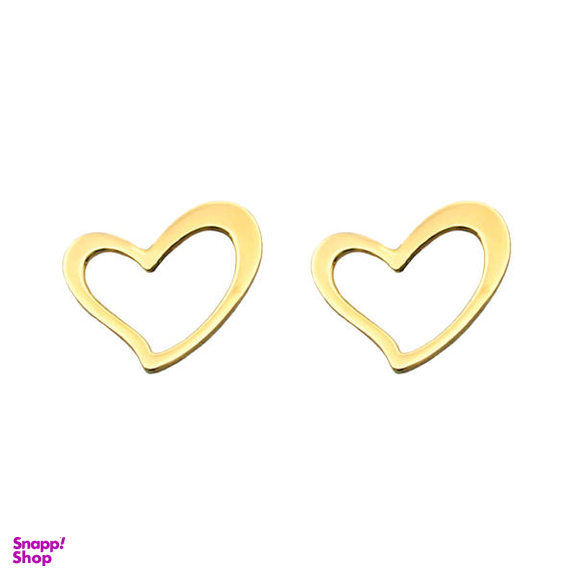 گوشواره طلا 18 عیار زنانه کاپانی مدل قلب کد KE005