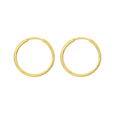 گوشواره طلا 18 عیار زنانه کاپانی مدل حلقه ای کد KE013