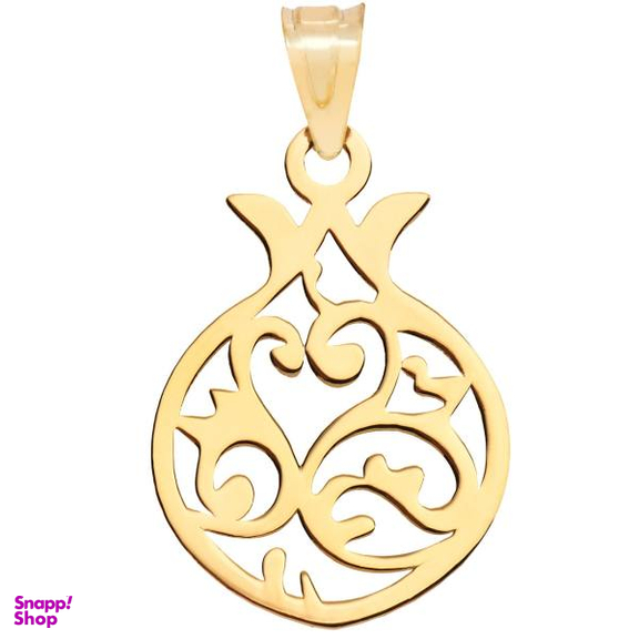 آویز گردنبند طلا 18 عیار زنانه شمیم گلد گالری طرح اسلیمی انار مدل SG138