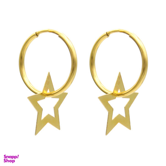 گوشواره طلا 18 عیار زنانه کاپانی مدل ستاره کد KE020