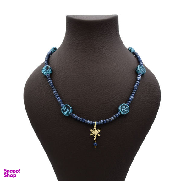 گردنبند طلا 18 عیار زنانه سانا گالری طرح برف کد 821D3227