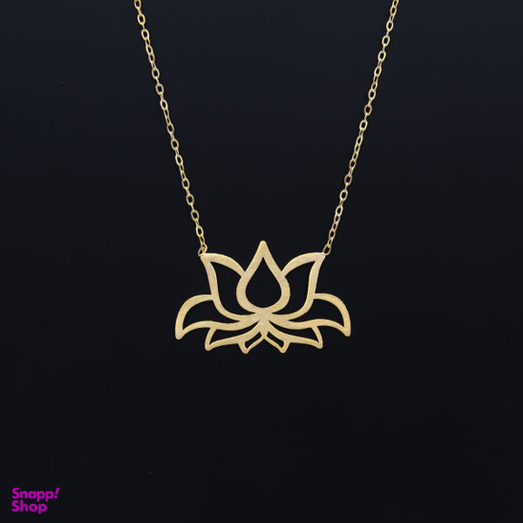 گردنبند طلا 18 عیار زنانه کاپانی طرح گل کد KN008