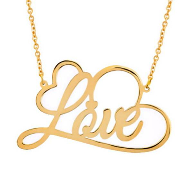 گردنبند طلا 18 عیار زنانه سانا گالری مدل LOVE کد D9250