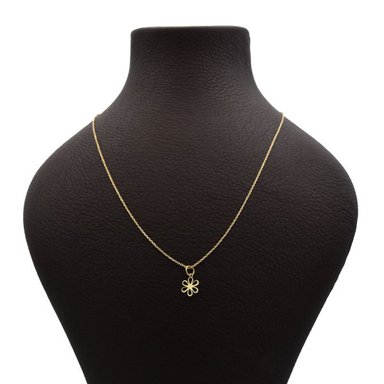گردنبند طلا 18 عیار زنانه شمیم گلد گالری طرح گل کد 773D3216