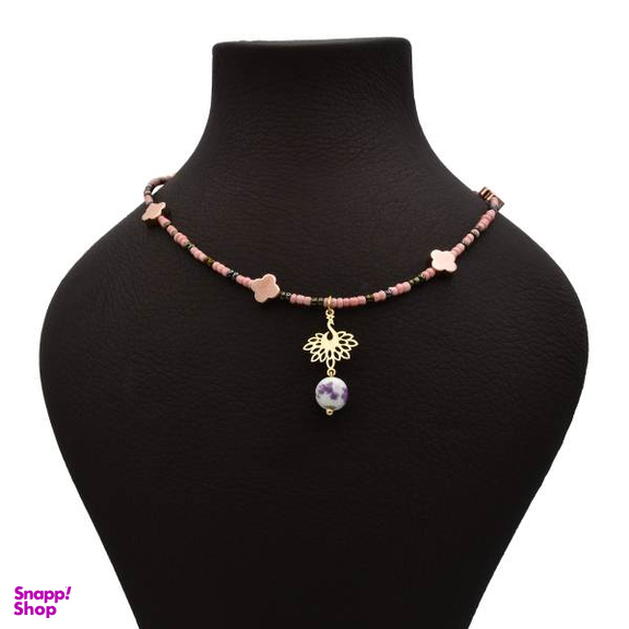 گردنبند طلا 18 عیار زنانه سانا گالری طرح طاووس کد 546D2993