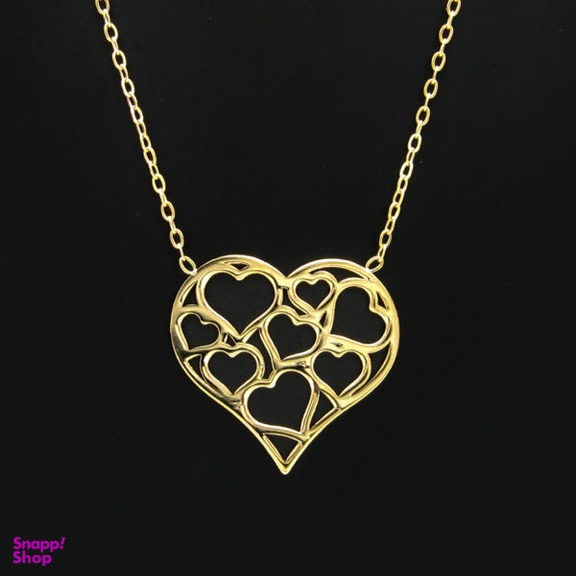 گردنبند طلا 18 عیار زنانه کاپانی طرح قلب کد KN009