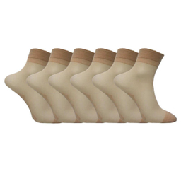 جوراب زنانه مدل پارازین شیشه ای بسته 6 عددی