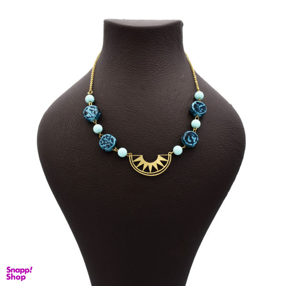 گردنبند طلا 18 عیار زنانه سانا گالری طرح نیم دایره کد 729D3137