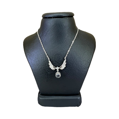 گردنبند نقره زنانه مدل چشم طرح دوست دارم به صد زبان دنیا کد 15289