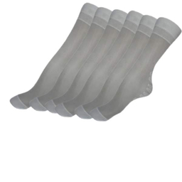 جوراب زنانه مدل پارزین رنگ سفید بسته 6 عددی
